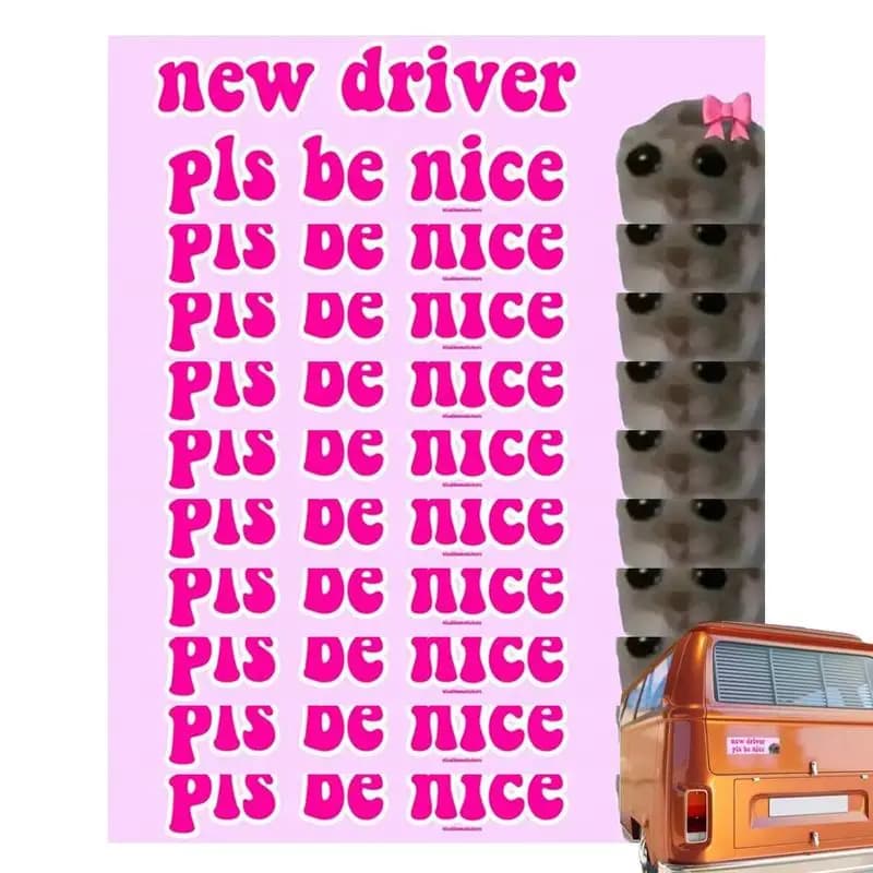 Cat Bumper Sticker Convenient And Eye-Catching Car Stickers And Decals Durable Car Bumper Stickers Cat Sticker