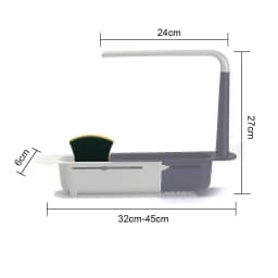 Telescopic Sink Tidy Holder Storage Basket Rack Strainer Bathroom Kitchen Tool