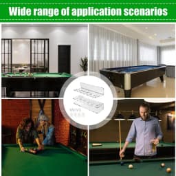 Acrylic Pool Cue Holder Pool Stick Holder Wall Mount Hold 6 Pool Cues Pool Stick Rack Set For Billiard Bar Billiard Club