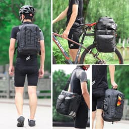 WEST BIKING 3 In 1 Cycling Pannier 48L Large Capacity Bicycle Bag Waterproof MTB Mountain Bike Rear Seat Trunk Bags Backpack