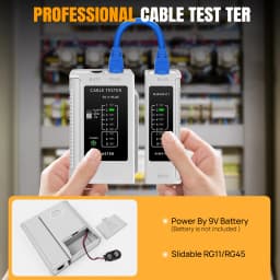 DayPlus RJ45 Network Crimper with Tester, 3-in-1 Crimping Cutting Stripping Lan CAT5/5E/6 (STP/UTP) & RJ11/12 Tel Modular Cable