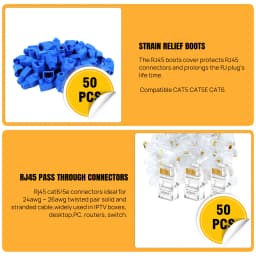 DayPlus RJ45 Network Crimper with Tester, 3-in-1 Crimping Cutting Stripping Lan CAT5/5E/6 (STP/UTP) & RJ11/12 Tel Modular Cable