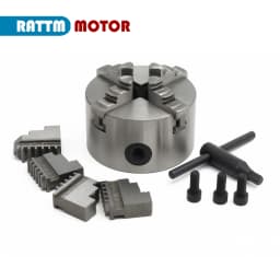 『EU Delivery』 4 Jaw K12-100mm K11-80mm 3Jaw K11-100mm Manual Chuck Self-Centering Chuck CNC Machine Tool Lathe Chuck RATTM MOTOR