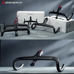 Bigrock Skyline V2 Carbon Fiber Road Handlebar, Gravel Handlebar, Full Internal Routing Handlebar 380/400 for Bicycle Part Od1 28.6mm and Od2 31.8mm