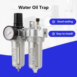 1/2" 1/4" Water Oil Trap Air Line Filter Regulator Trap Separator Compressor Gauge