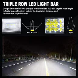 22 32 42 50 52'' Inch Straight Curved Led Light Bar Spot Flood LED Car Lights Offroad Driving Fog Lamp Truck 4x4 ATV UTV 12V 24V