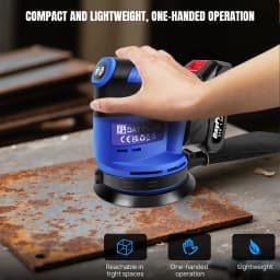 21V Cordless Orbital Sander with 10pcs Sandpaper, 125MM Random Orbit Sander, 3 Variable Speeds 11000RPM, Electric Palm Sanders with Dust Collection, for Sanding, Polishing Wood, DIY, Home Improvement