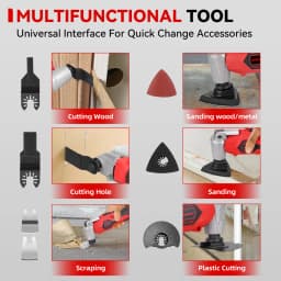 ONEVAN 20000OPM Electric Oscillating Multifunction Tool Cutter Trimmer Saw Shovel Woodworking Tool For Makita 18V Battery Pin