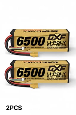 DXF 15.2V Graphene Lipo 4S Battery 6500mAh 140C EC5 XT90 Plug Gold Version Racing Series HardCase for RC Car Truck Truggy 1/8 Buggy