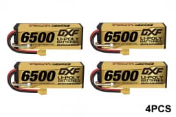 DXF 15.2V Graphene Lipo 4S Battery 6500mAh 140C EC5 XT90 Plug Gold Version Racing Series HardCase for RC Car Truck Truggy 1/8 Buggy