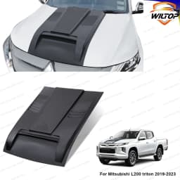 Bonnet Hood Scoop Cover For Mitsubishi L200 Triton MR 2019-2023 Matte Black PickUp Truck Car Accessories Front Engine Hood Trims