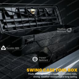 Tailgate Swing Case Storage Tool Box for Ford Ranger T6 T7 T8 Wildtrak Raptor 2012-2022 Rear Cargo Bed Storage Box 1PC