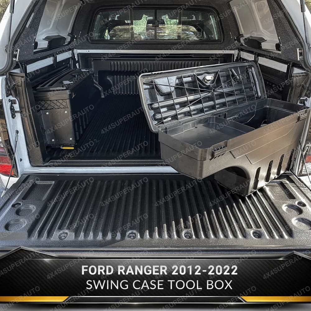 Tailgate Swing Case Storage Tool Box for Ford Ranger T6 T7 T8 Wildtrak Raptor 2012-2022 Rear Cargo Bed Storage Box 1PC
