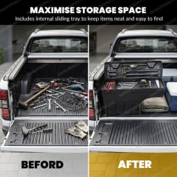 Tailgate Swing Case Storage Tool Box for Ford Ranger T6 T7 T8 Wildtrak Raptor 2012-2022 Rear Cargo Bed Storage Box 1PC