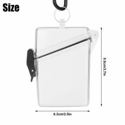 Waterproof Clear Badge Case ID&Credit Card Cash Holder Transparent Cigarette Storage Box with Lanyard