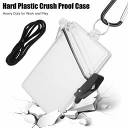 Waterproof Clear Badge Case ID&Credit Card Cash Holder Transparent Cigarette Storage Box with Lanyard