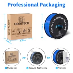 Geeetech ABS+ 3D Filament 1.75mm 1KG Plastic, 3D Printer Material, Tangle-Free, Non-Toxic, Vacuum Packaging White Black