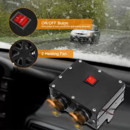 500W Car Heater 24V/12V Energy Saving PTC Car Fan Air Heater Instant Heating Parking Heater Windscreen Demister Defroster 800W