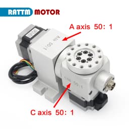 【New Updated】CNC 4th Fourth 5th Fifth A B Rotary axis Harmonic drive reducer dividing head Speed ratio 50:1