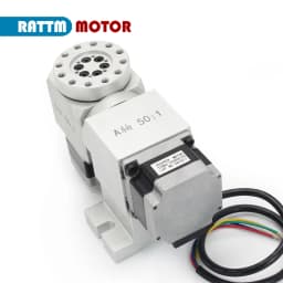 【New Updated】CNC 4th Fourth 5th Fifth A B Rotary axis Harmonic drive reducer dividing head Speed ratio 50:1