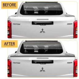 Rail Guard Cap Protector Tail Gate Trim for Mitsubishi L200 Triton MR 2019 2020 2021 2022 2023 1PCS Matte Black Tailgate Cover