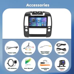 Podofo Android Car Radio For Nissan NAVARA 2006-2012 Carplay Android Auto Multimedia Player GPS Navigation RDS Head Unit