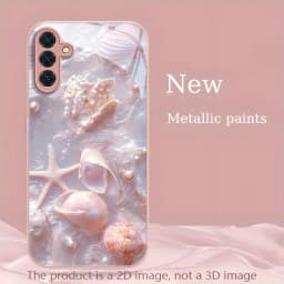 Hard Tempered Glass Phone Case For Samsung Galaxy S26 S25 Ultra S24 Plus S23 S22 S21 S20 FE Cases Starfish Shells Pattern Cover