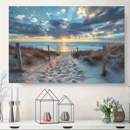 2D plane 1 piece, modern fashion popular theme, including characters, flowers, landscape wooden frame cloth painting