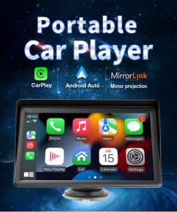 7''Car MP5 Bluetooth 5.0 GPS Navigation Mirrorlink WiFi with Carplay Android Auto Portable Stereo Radio for Automobile