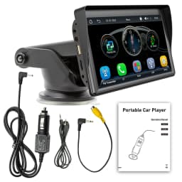 7''Car MP5 Bluetooth 5.0 GPS Navigation Mirrorlink WiFi with Carplay Android Auto Portable Stereo Radio for Automobile
