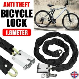 1.8m Bike Chain Lock Home Garden Bicycle Heavy Duty Security Padlock Motorbike