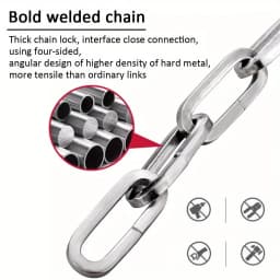 1.8m Bike Chain Lock Home Garden Bicycle Heavy Duty Security Padlock Motorbike