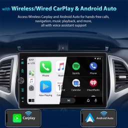 Universal Single Din Car Stereo Rotatable Screen with Carplay Android Auto 10.4inch Bluetooth FM/AM/RDS USB/AUX/SD Backup Camera