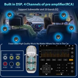 Universal Single Din Car Stereo Rotatable Screen with Carplay Android Auto 10.4inch Bluetooth FM/AM/RDS USB/AUX/SD Backup Camera