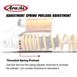 Arashi Rear Shock Absorber Nitrogen Air Shock Suspension For HONDA For YAMAHA For SUZUKI 425mm / 365 / 360 / 330 / 315 / 305mm