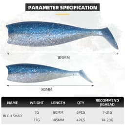 80mm 105mm Soft Fishing Lure Jighead Black Tail Minnow Artificial Silicone Bait Saltwater Sea Bass Swimbait Gear