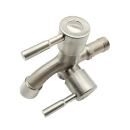 1/2" Double Outlet Faucet for Washing Machine Dual Control Water Tap One In Two Out Bidet Faucet Multi-Purpose Bathroom Sink Fit