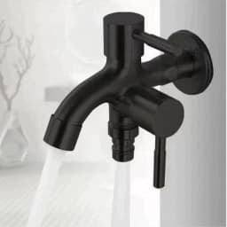 1/2" Double Outlet Faucet for Washing Machine Dual Control Water Tap One In Two Out Bidet Faucet Multi-Purpose Bathroom Sink Fit