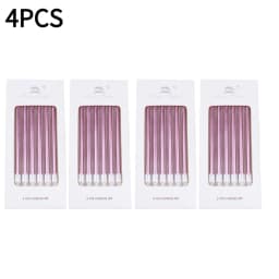 6pcs Metal Gold Silver Birthday Candles DIY Colorful Cake Decoration Baby Shower Gender Reveal Cupcake Decorating Candle Toppers