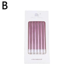 6pcs Metal Gold Silver Birthday Candles DIY Colorful Cake Decoration Baby Shower Gender Reveal Cupcake Decorating Candle Toppers