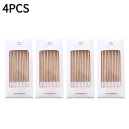 6pcs Metal Gold Silver Birthday Candles DIY Colorful Cake Decoration Baby Shower Gender Reveal Cupcake Decorating Candle Toppers