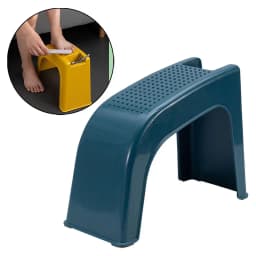 Home Bathroom Shower Foot Rest Stand with LED Light Non Slip Plastic Stool for Trimming Toenails