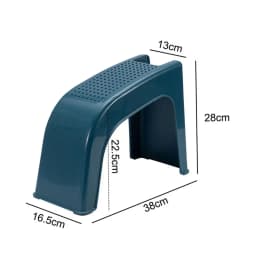Home Bathroom Shower Foot Rest Stand with LED Light Non Slip Plastic Stool for Trimming Toenails