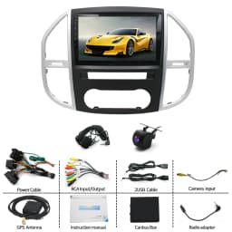 10in2+32G Car Stereo Radio for Mercedes-Benz Vito 3 W447 2014-2020 Android15 with CarPlay Android Auto GPS FM/RDS Bluetooth Wifi