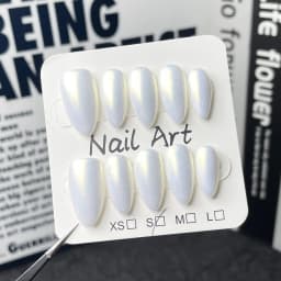 10pcs Red Full Cover Nail Tips Mid-length Almond Handmade False Nails Art Wearable Solid Color Cat's Eye Press on Fake Nails Set