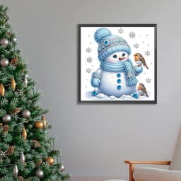 5D DIY Partial Special Shaped Drill Diamond Painting Xmas Snowman Decor