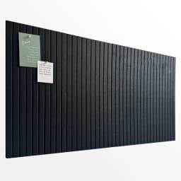 6Pcs Large Black Felt Cork Board Tiles, Slat Wall Panel Bulletin Board for Office Wall Decor