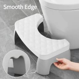 Waterproof Toilet Squat Stool, Non-Slip Foot Stool for Pregnant Women, Kids, Adults & Elderly