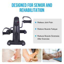 Mini Pedal Exercise Bike Under Desk Bicycle Trainer Fitness Cycling Portable LCD Display Arm Leg Fitness Equipment Home Office