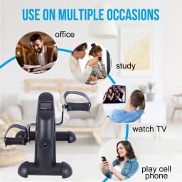 Mini Pedal Exercise Bike Under Desk Bicycle Trainer Fitness Cycling Portable LCD Display Arm Leg Fitness Equipment Home Office